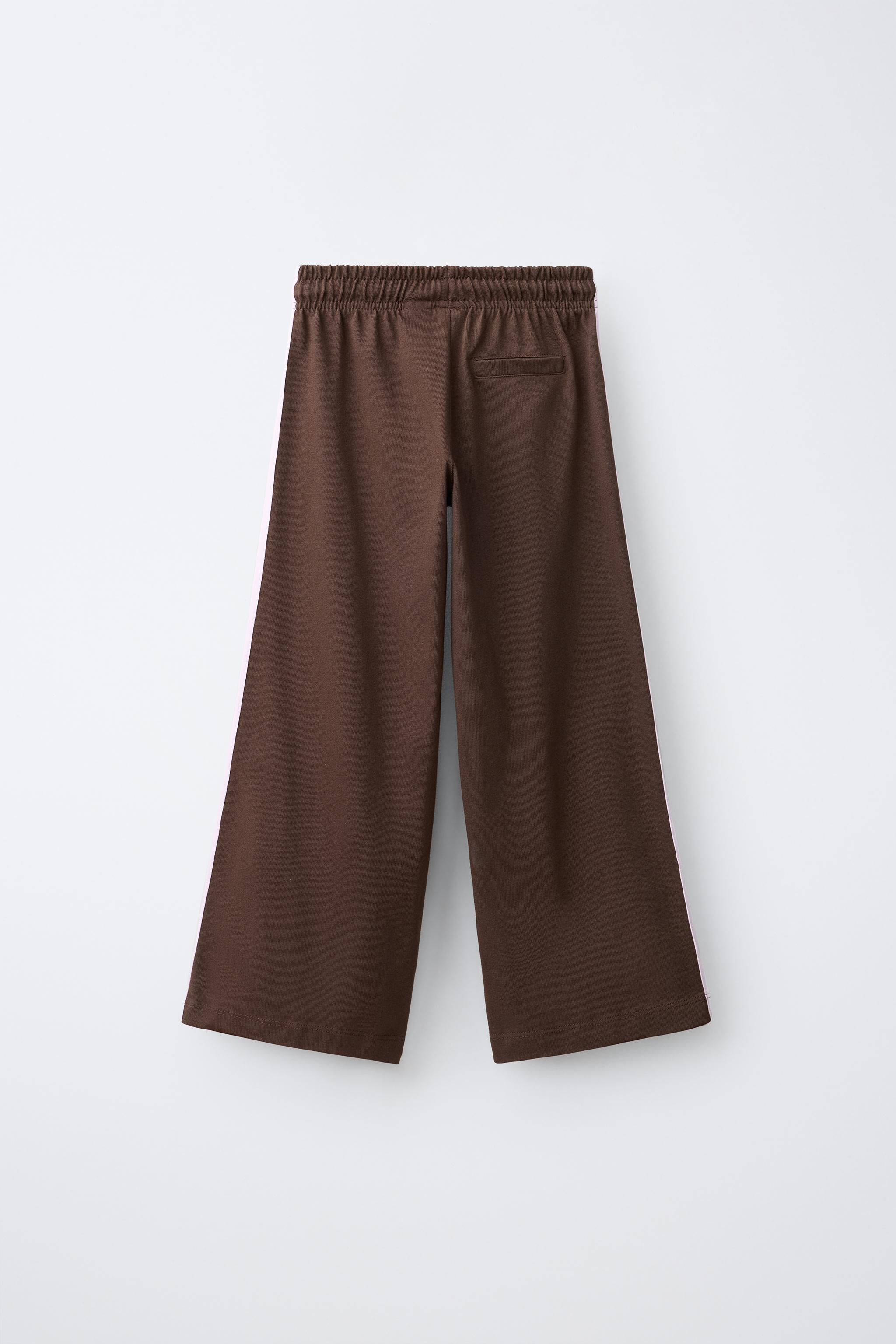 PANTALON WIDE LEG À BANDES